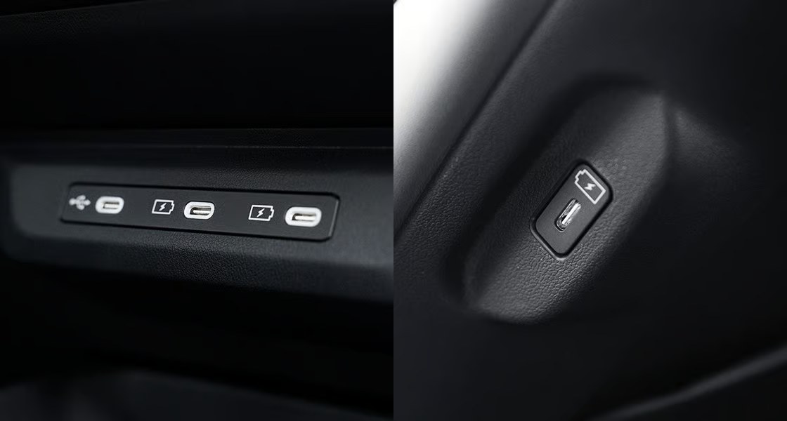 100W C타입 USB 단자(충전용, 1열 2개/정품 충전 케이블 1개)