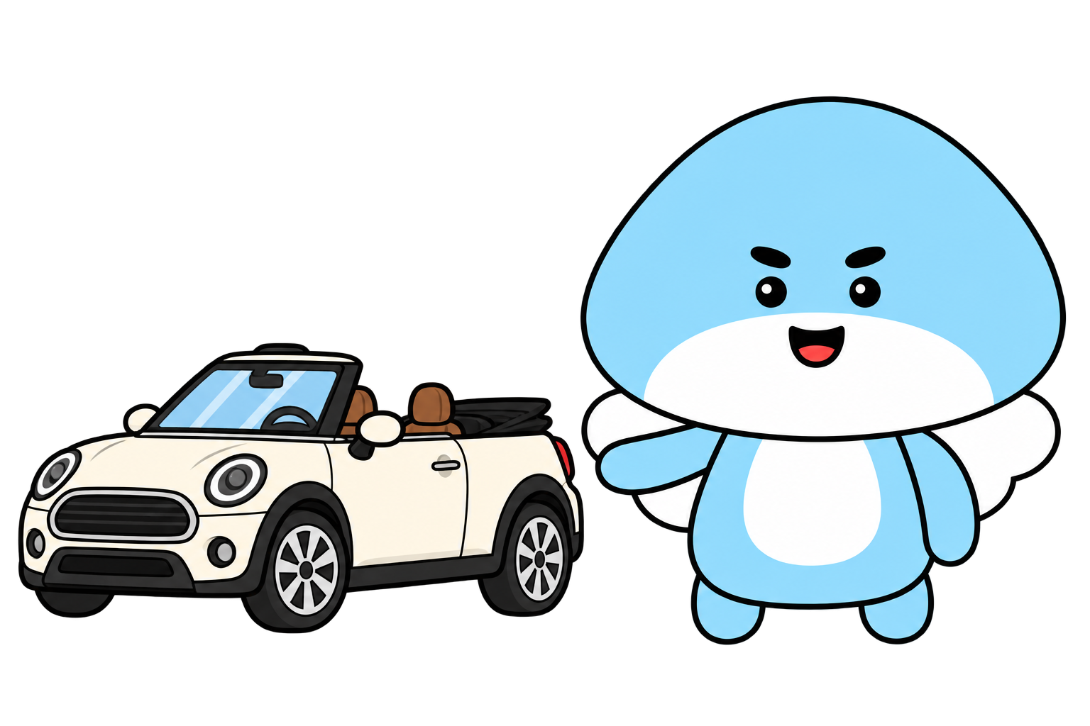 수입 차량을 짧은 팔로 소개하는 앙이